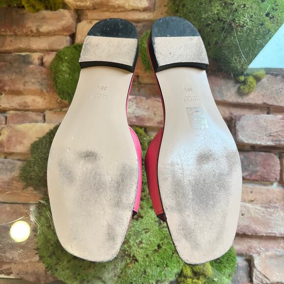 GUCCI Blondie Pink Cosmos Softy Calfskin Sandals  SZ 39.5 (9.5 US) - Picture 4 of 9